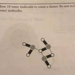 Draw 10 water molecules to create a cluster