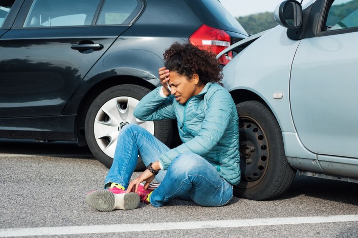 Silvina tuvo un accidente en su automóvil.