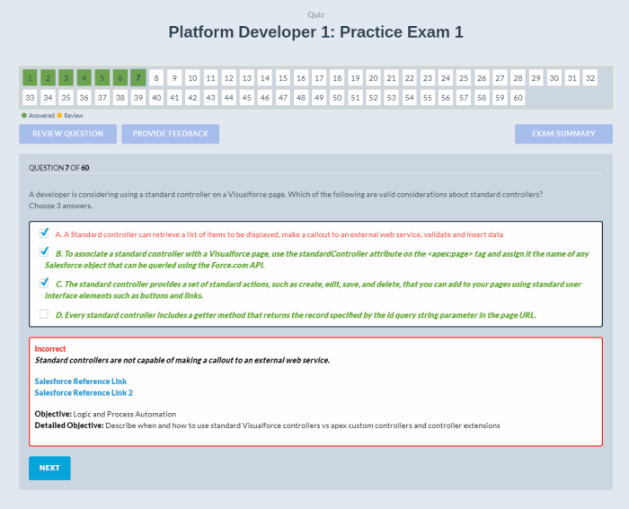 Platform salesforce certified developer exam release summer overriding actions considerations answers standard choose two when