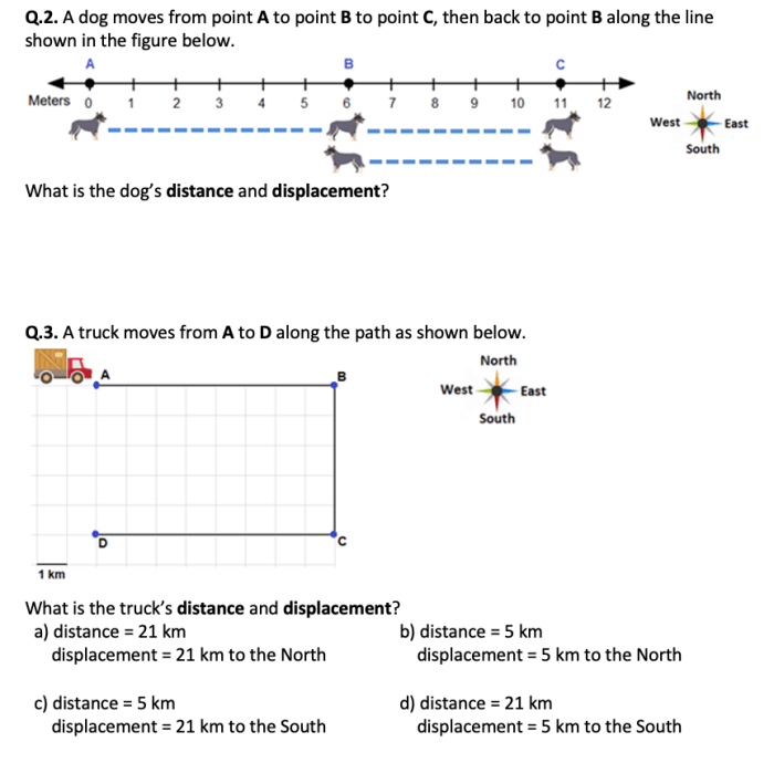 Distance displacement speed and velocity worksheet